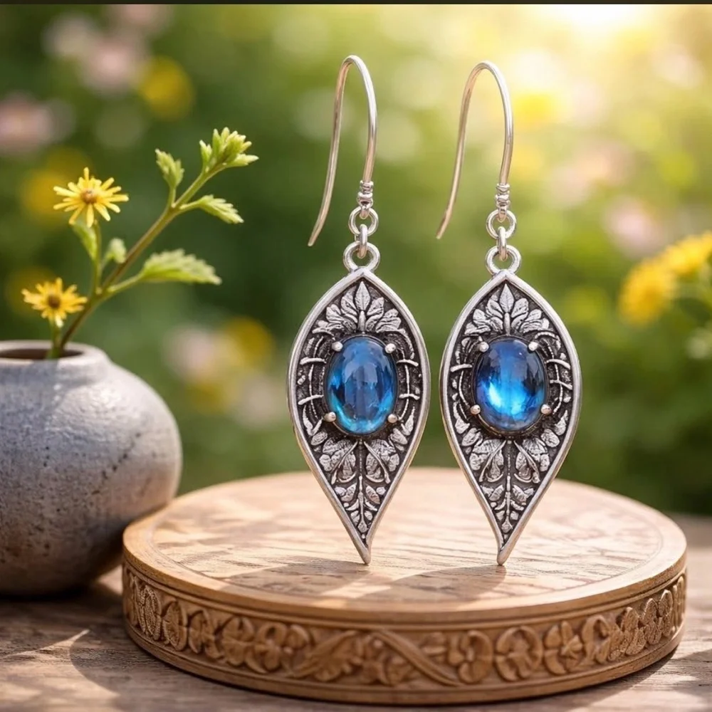 Labradorite Earrings - Picture 6 of 14